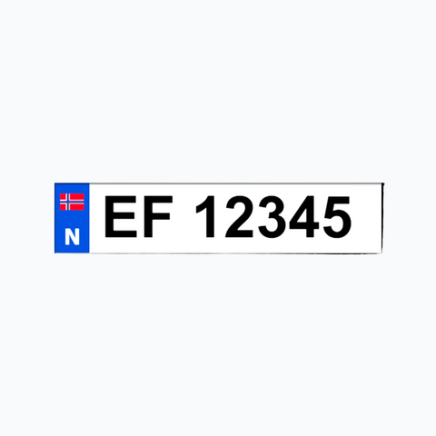 License plate for transport box / bike rack